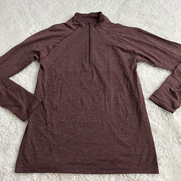 Lululemon Men's Metal Vent Tech Size Medium S Quarter Zip Pullover Red Stretch - Picture 2 of 7